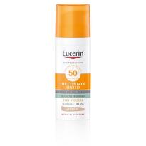EUCERIN Sun oil control tinted SPF50+ medium krémový gél na opaľovanie na tvár tónovací-stredne tmavý 50 ml