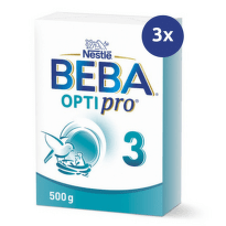 BEBA OPTIPRO 3 Mliečna výživa pre malé deti od ukončeného 12. mesiaca 500 g - balenie 3 ks