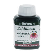 MEDPHARMA Echinacea 100 mg, vitamín C, zinok 60 + 7 tabliet ZADARMO
