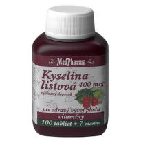 MEDPHARMA Kyselina listová 400 mcg 100 + 7 tabliet ZADARMO