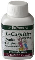 MEDPHARMA L-carnitín 500 mg + inulín + chróm 30 + 7 tabliet ZADARMO