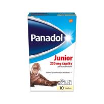 PANADOL Junior čapíky 250 mg od 15kg+ 10 ks