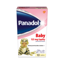 PANADOL Baby čapíky 125 mg od 9kg+ 10 ks