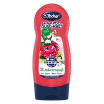 BÜBCHEN Kids šampón + sprchový gél 2v1 veselá malina 230 ml