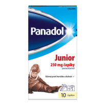 PANADOL Junior čapíky 250 mg od 15kg+ 10 ks