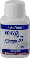MEDPHARMA Horčík 300 mg + vitamín D 30 + 7 tabliet ZADARMO