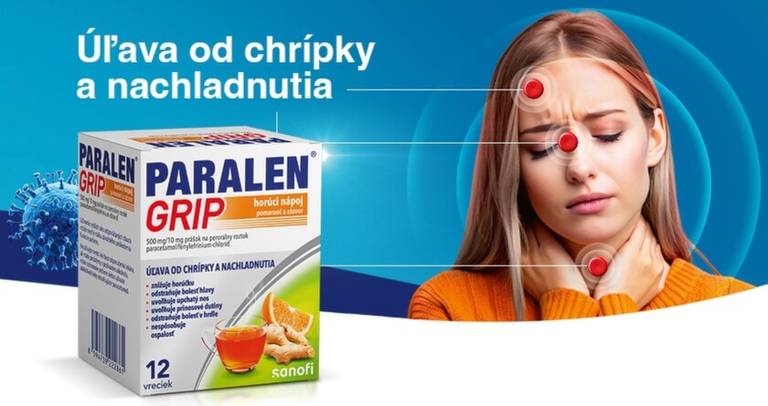 PARALEN®_GRIP_pomaranc_a_zazvor horúci nápoj proti chrípke BENU
