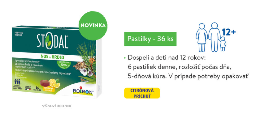 Boiron_Stodal 36 pastiliek hrdlo a nos