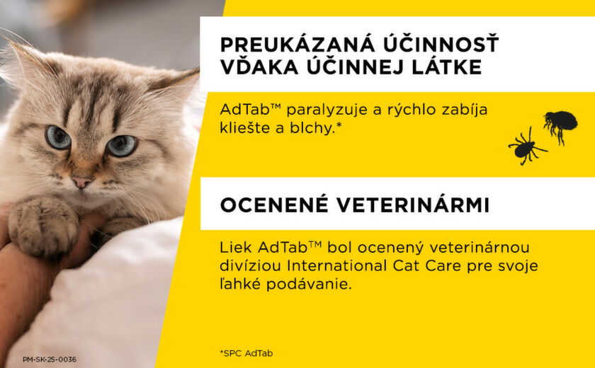 AdTAB žuvacie tablety pre mačky 48 mg hmotnosť mačky 2,0-8,0 kg