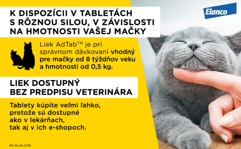 AdTAB žuvacie tablety pre mačky 48 mg hmotnosť mačky 2,0-8,0 kg